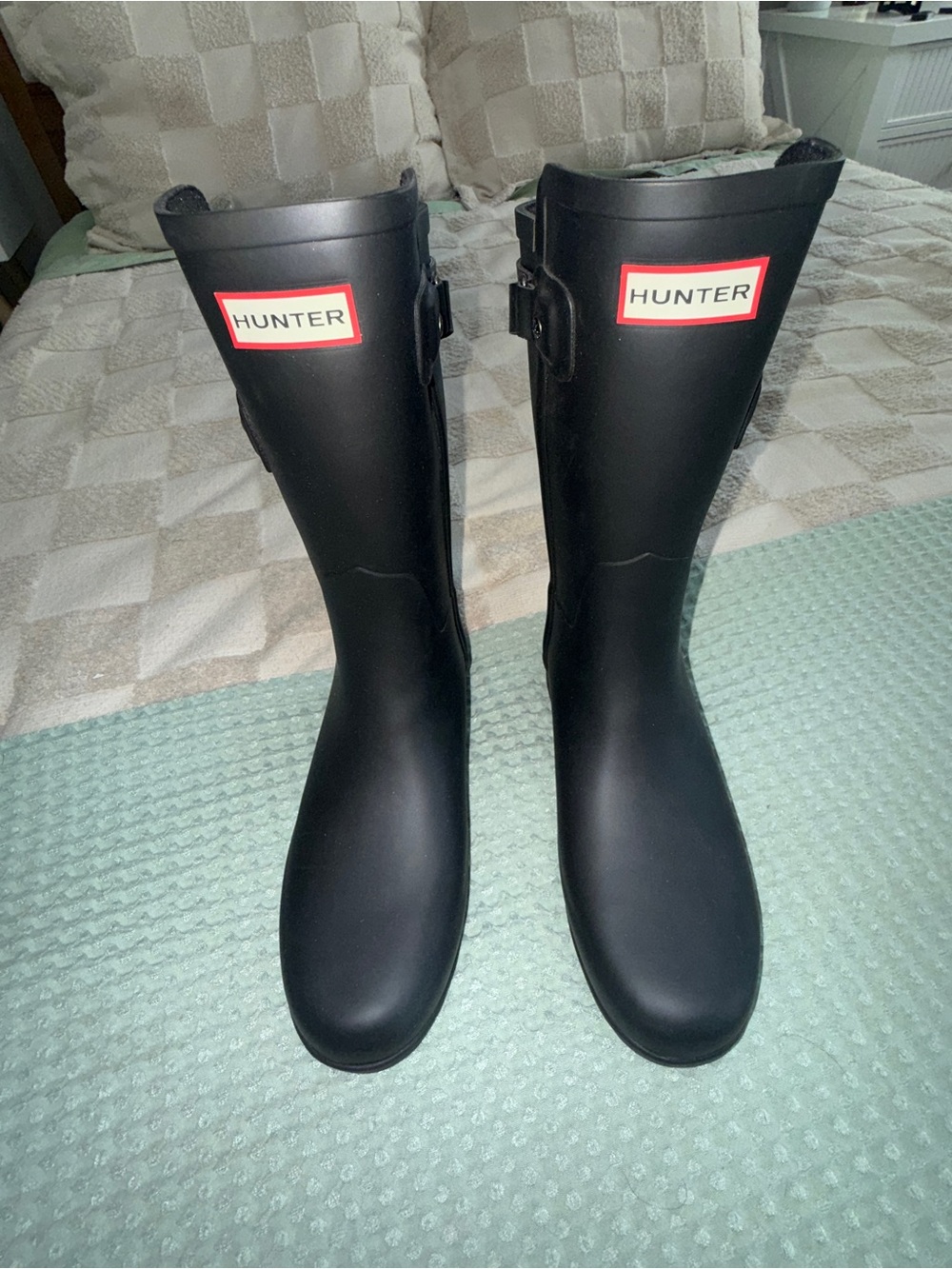 NWOT Hunter Black Matte Tall Rain Boots size 7